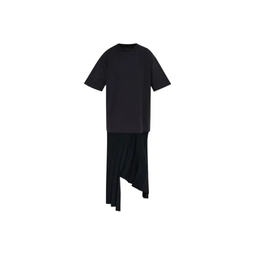 Balenciaga Short Sleeved Dress Regular Fit Women's Black