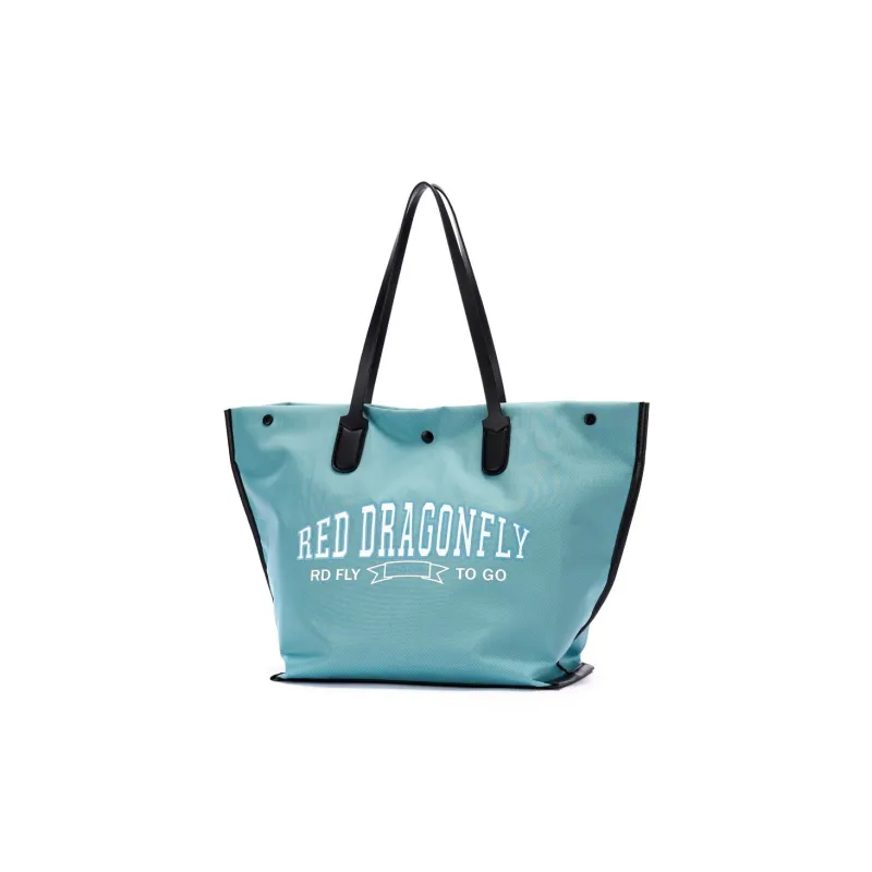 RED DRAGONFLY Fabric With Microfiber Synthetic Leather Tote Bag, Shopping Bag, Shoulder Bag Unisex Multicolor-10