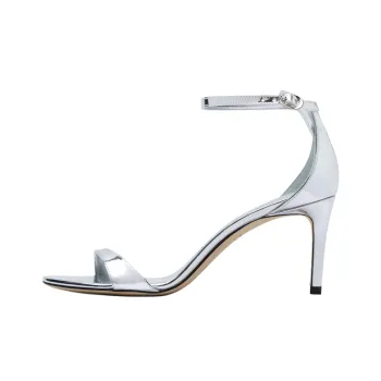 Stuart Weitzman/SW Nudist II One Strap Sandals 7.5cm Women's Silver