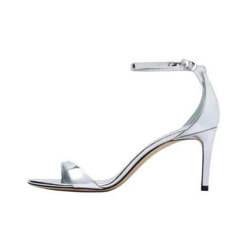Stuart Weitzman/SW Nudist II One Strap Sandals 7.5cm Women's Silver