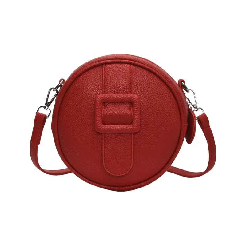 RIVMIND PU Round Bag, Crossbody Bag, Shoulder Bag Women's Red/White/Yellow/Black/Pink-0