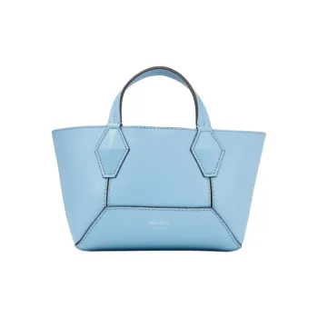 Jimmy Choo Diamond Calfskin Tote Bag, Shopping Bag, Shoulder Bag, Crossbody Bag, Handbag Mini Women's Blue