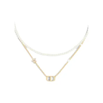 DIOR Metal Necklaces Women's Gold