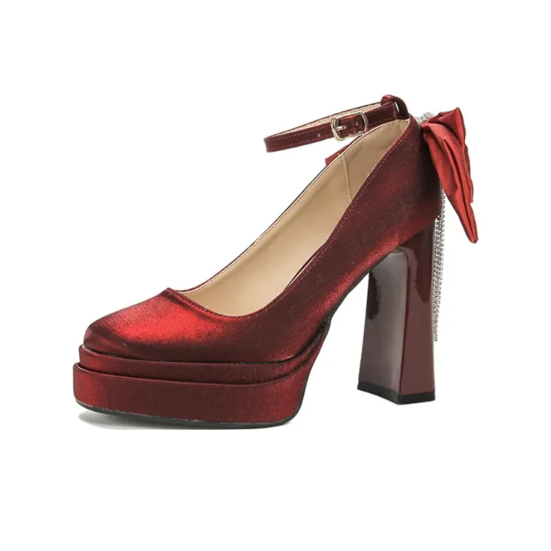 City Camel Chunky Heel High Heels Women's-8