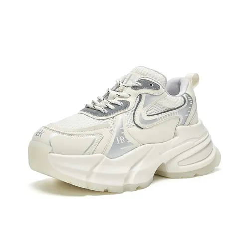 HR Low Top Chunky Sneakers Women's Beige Silver