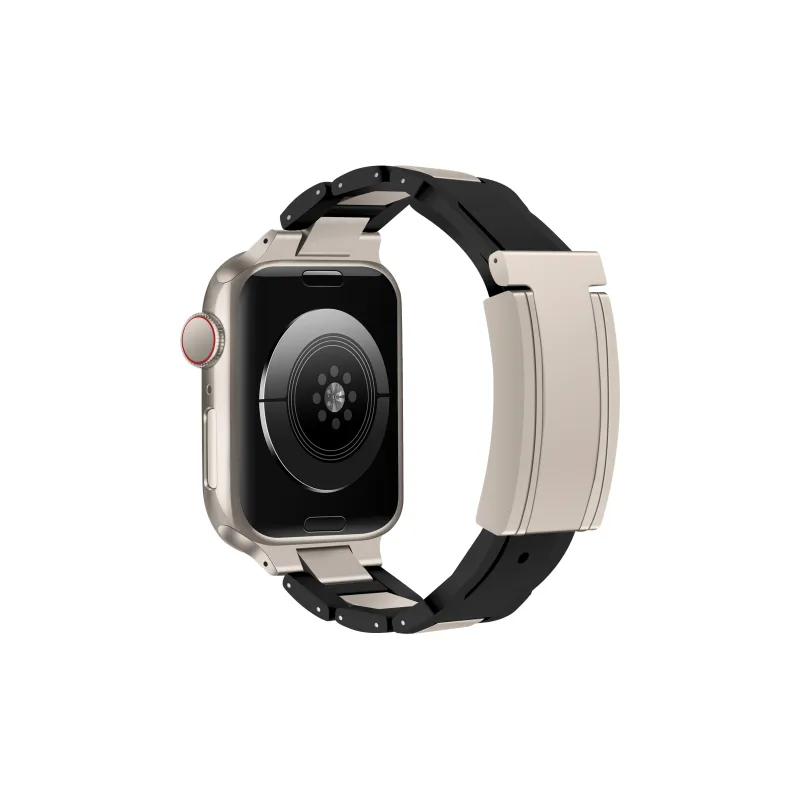 KVZUVUU Apple Compatibility Watch Band Stainless Steel, Rubber Material-12