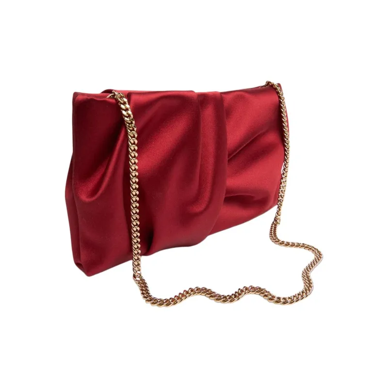 Jimmy Choo Viscose One Shoulder Clutch Women's Rubies Color-2