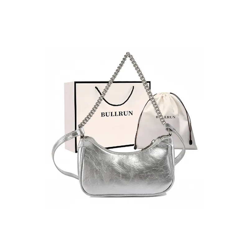 Bullrun PU Crossbody Bag, Shoulder Bag Women's Silver/Black-1