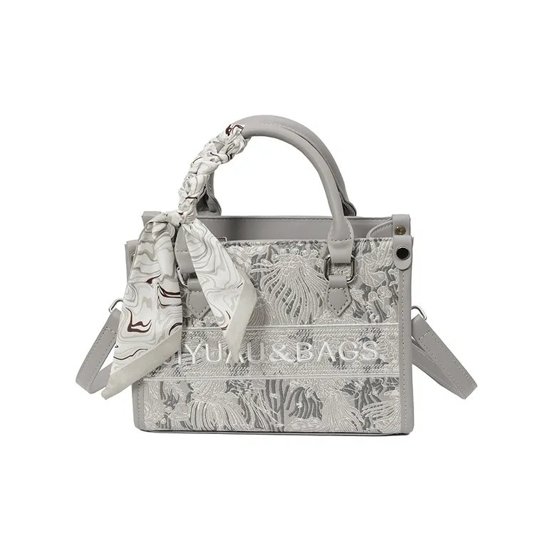 Yalu PU One Shoulder Handbag Women's Gray/Pink/Blue-0