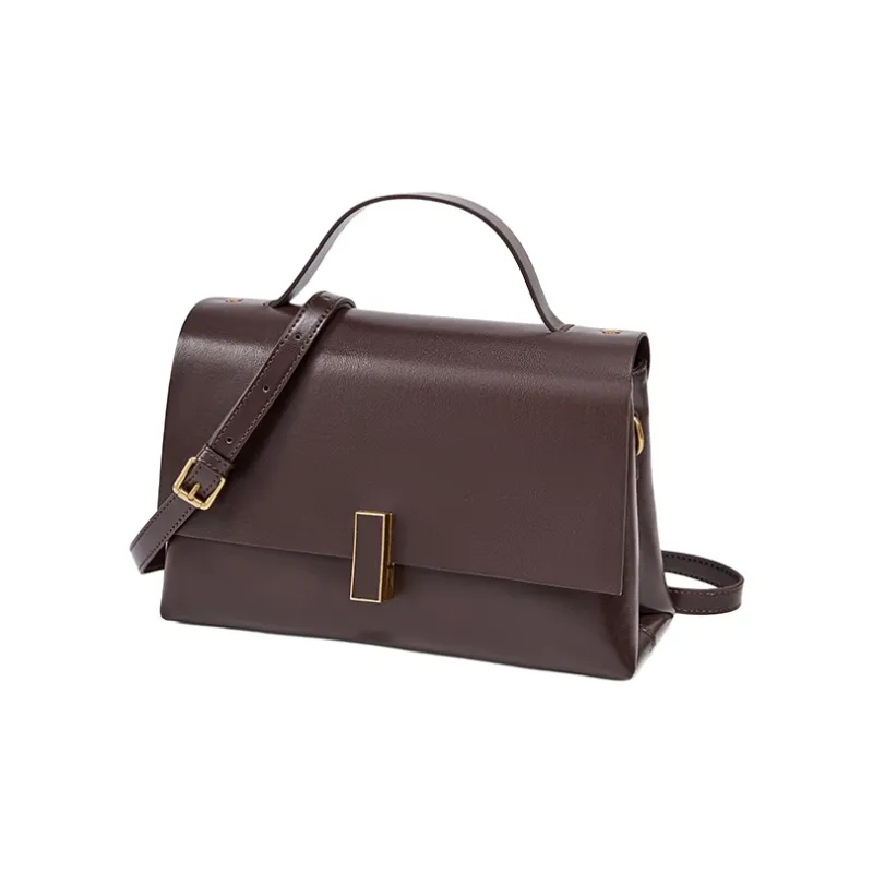 RED DRAGONFLY Cow Leather With Synthetic Leather Shoulder Bag, Crossbody Bag, Handbag Women's Mocha/Coffee-1