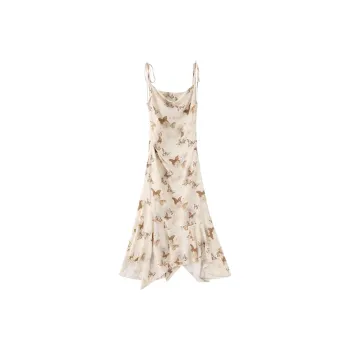 OZVO Slip Dresses Women's Cream Apricot