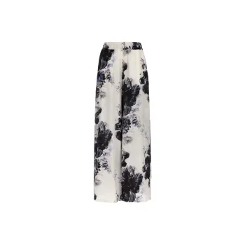 Alexander McQueen Floral Printed Elasticated Waistband Trousers