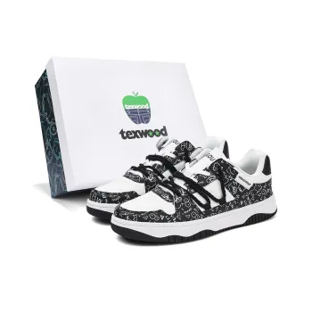 TEXWOOD Slip Resistant, Abrasion Resistant, And Balanced Low Top Skateboard Shoes Men's Box
