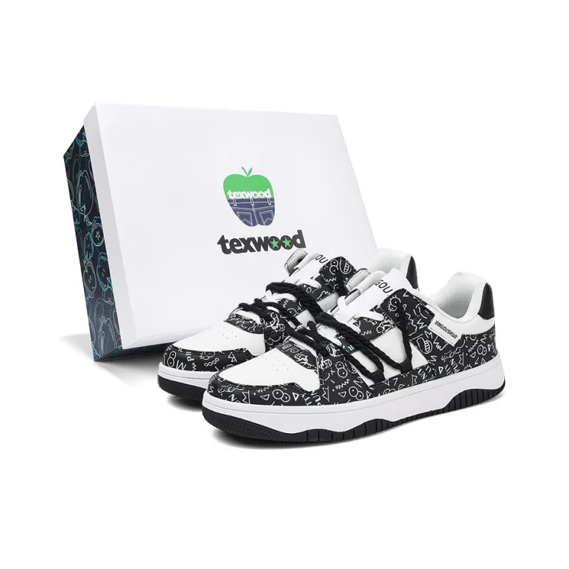 TEXWOOD Slip Resistant, Abrasion Resistant, And Balanced Low Top Skateboard Shoes Men's Box-5