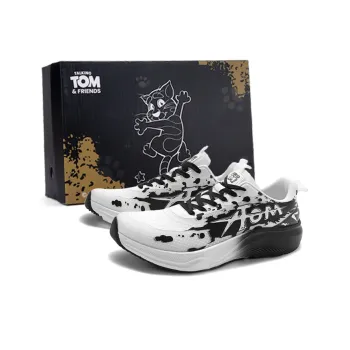 TALKING TOM Running Shoes Unisex Low Top Neon Yellow/Black White
