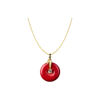 Stone Notes Reconstructed Cinnabar Necklaces Women's