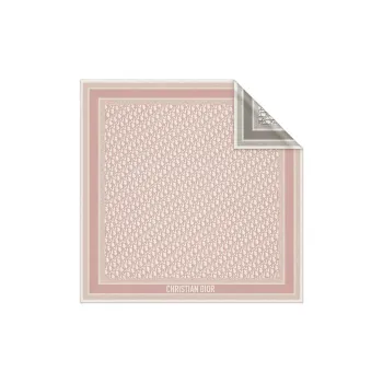 DIOR Silk Scarves Women's Pink/Gray
