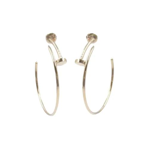 CARTIER 18K Rose Gold Earrings Unisex Pink Gold