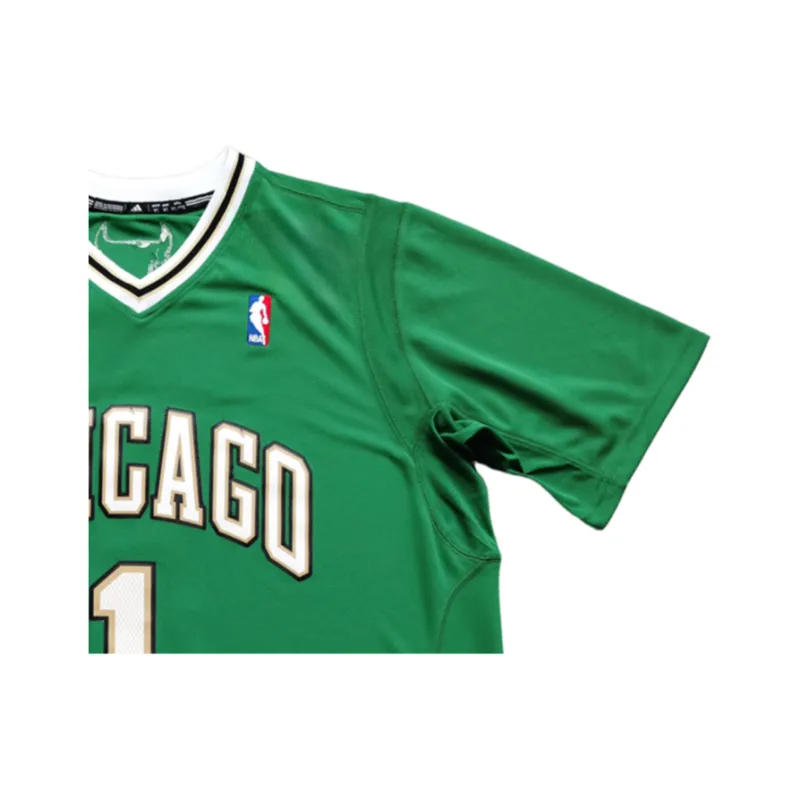 Adidas x NBA SWINGMAN Fan Edition Chicago Bulls Basketball Jersey Unisex Green-2