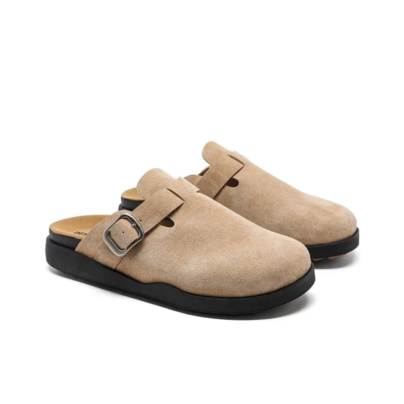 MOMGOG Rubber Sole Abrasion Resistant Slip Resistant Closed Toe Slippers Unisex Umber-1