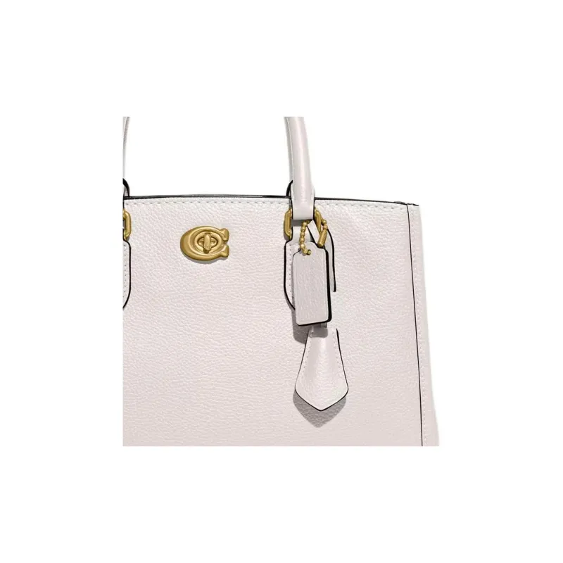 COACH Brooke Leather Tote Bag Shopping Bag Shoulder Bag Crossbody Bag Handbag Large Size Women's White-4