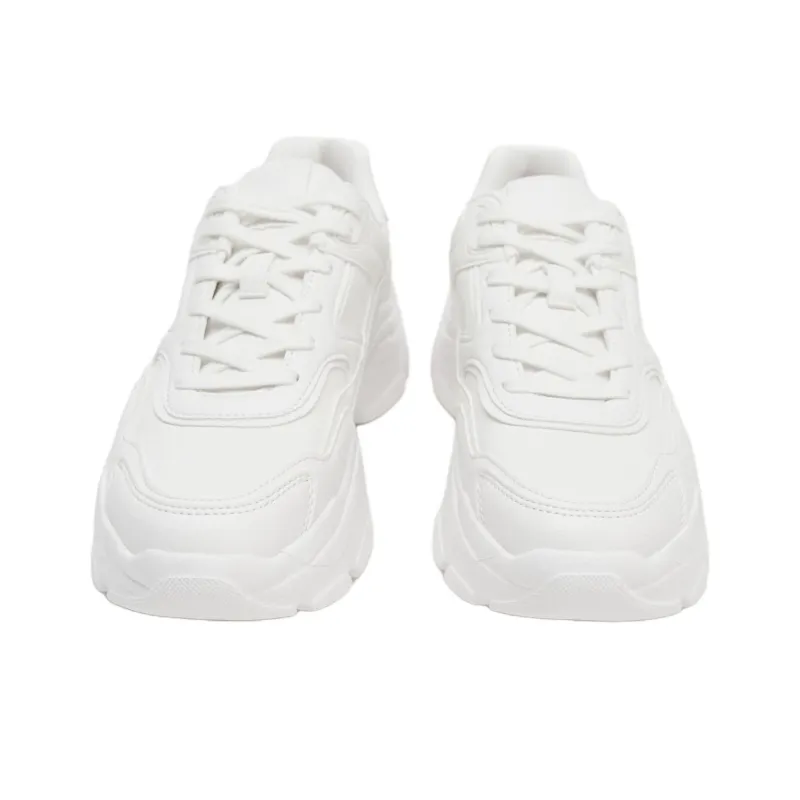 ZARA Low Top Chunky Sneakers Women's White-2