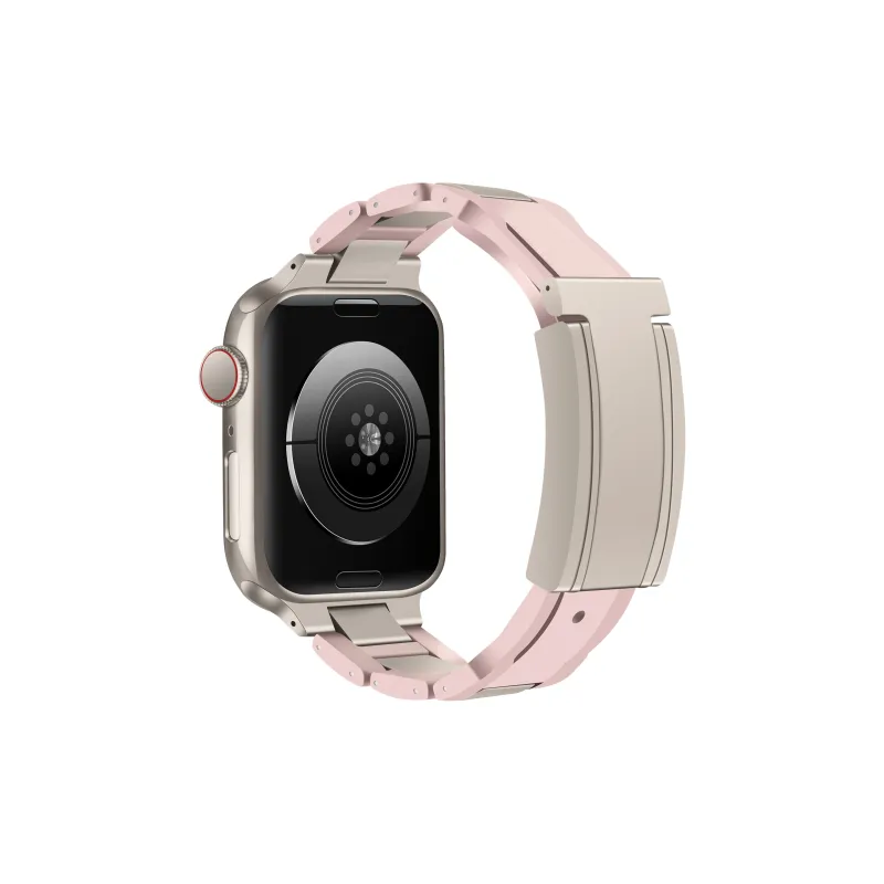 KVZUVUU Apple Compatibility Watch Band Stainless Steel, Rubber Material-0