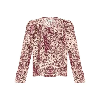 ISABEL MARANT Zarga Pleated Printed Blouse
