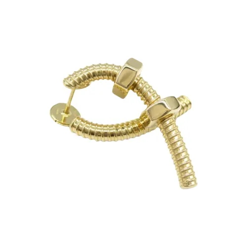 CARTIER 18K Gold Earrings Unisex Gold