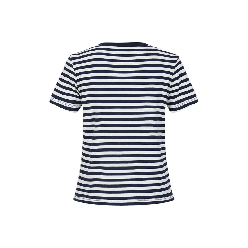 JZ. ANNAKRO T Shirts Women's Dark Blue Stripe-1