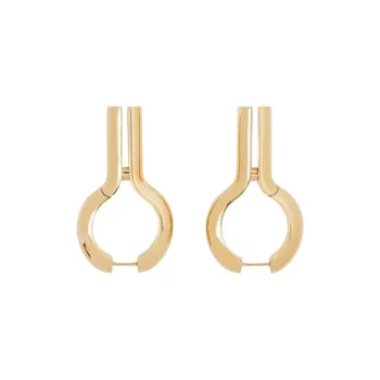 Burberry Gold Plated Earrings Women's Gold