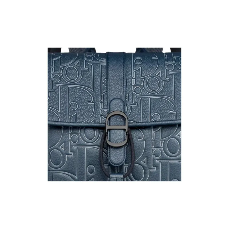 DIOR Grained Calfskin Backpack Men's Blue-3