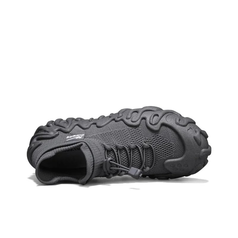 Binary Shoe Liner Cushioning, Lightweight, Breathable, Slip Resistant Low Top Chunky Sneakers Men's Gray-5