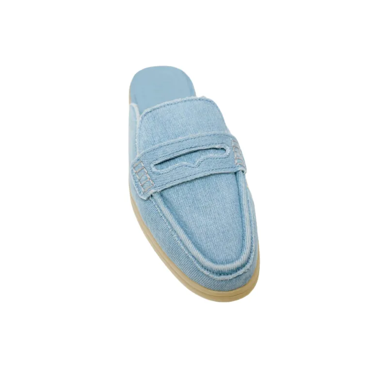 ZARA Abrasion Resistant Closed Toe Slippers Women's Blue-2