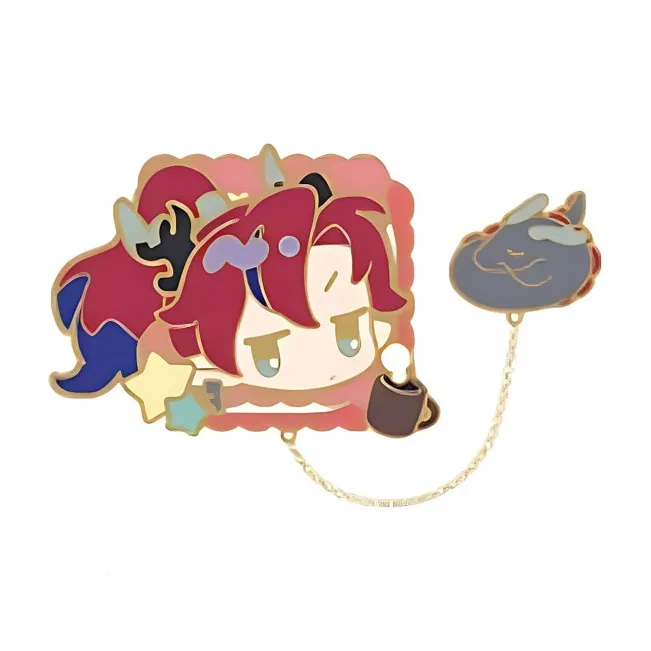 MINISO x Arknights Amiya, Able, Aqua Moon, Yu, Eyjafjalla Velvet Dream Fantasy Conference Badges-3