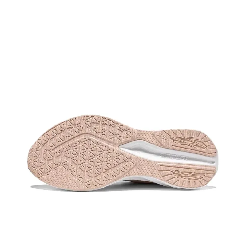 361° Abrasion Resistant Slip Resistant Low Top Casual Sprint Running Shoes Women's White Pink-4