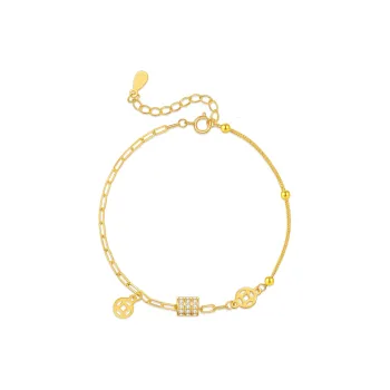 Love Link 925 Sterling Silver Bracelets Women's