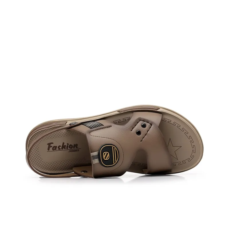 GESENLANG Beach Sandals Men Black/Brown-2