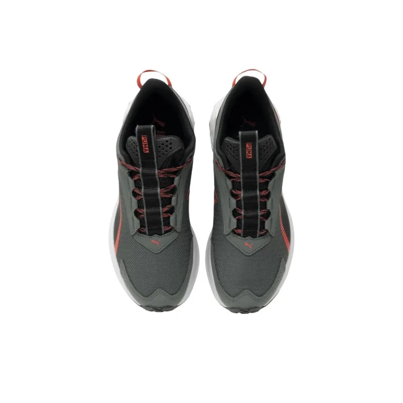 PUMA Extend Lite Trail Anti Slip Wear Resistant Low Top Casual Running Shoes Men's Gray-3