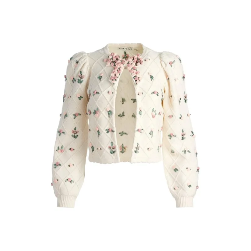 Alice + Olivia Kitty Floral Cardigan-0