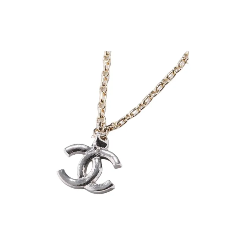 CHANEL Metal Necklaces Women's Silver-3