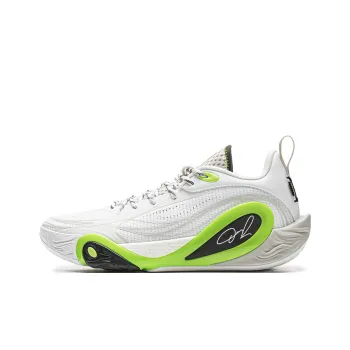 LiNing DLO1 Cushioning, Slip Resistant, Abrasion Resistant, Rebound Grip Low Top Basketball Shoes Men's Standard White