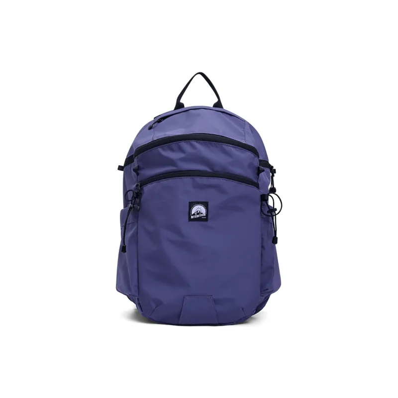 MYEDITION 18L Backpack Outdoor Bag Fabric Black/Greige/Long Flower Baskets Purple Unisex-0