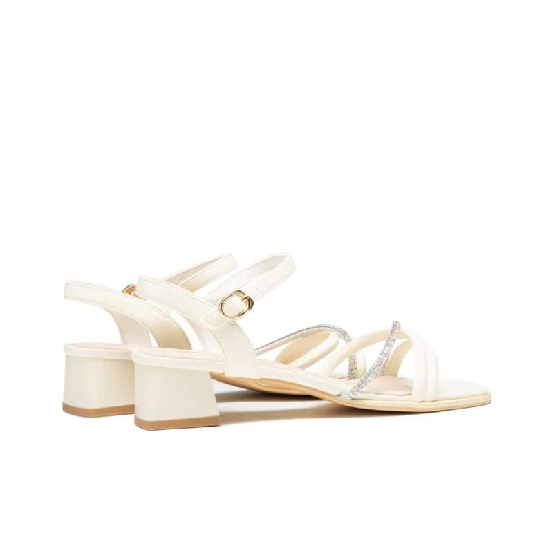 AOKANG One Strap Sandals Women's White-2