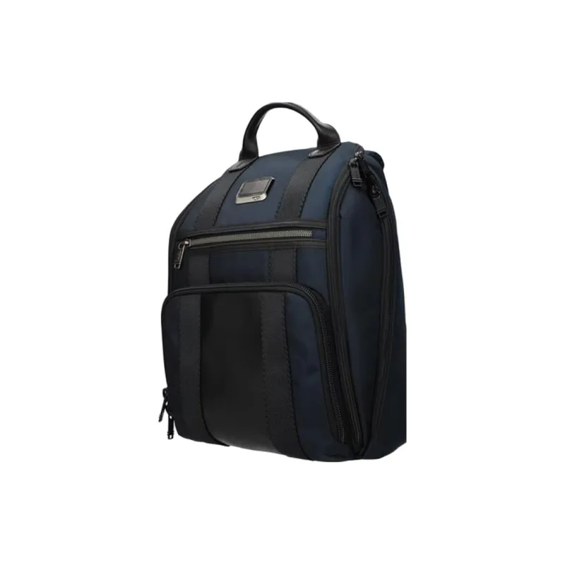 TUMI Leather Backpack Unisex Blue-4