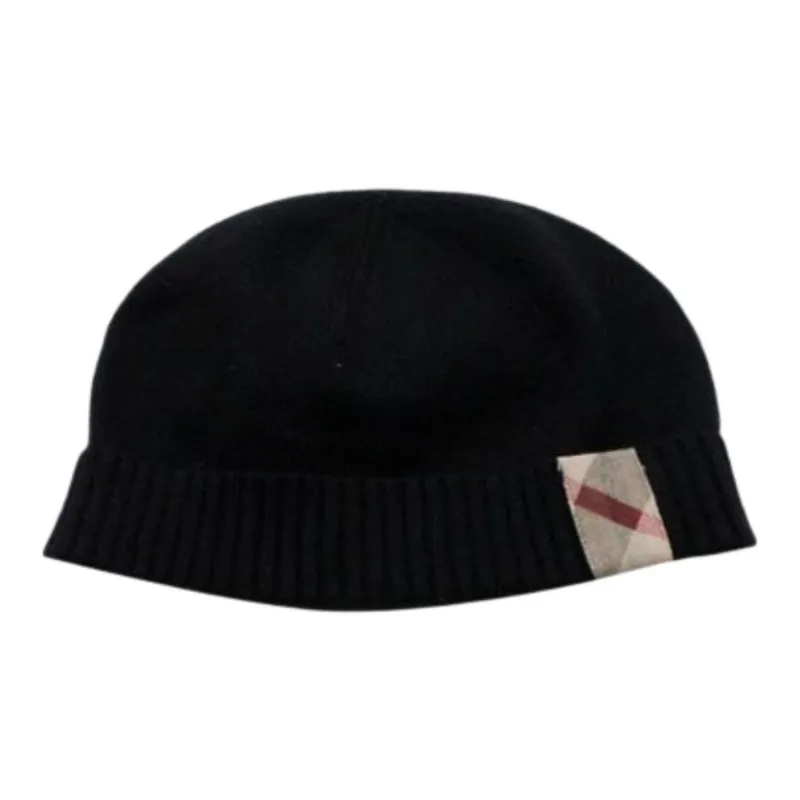 Burberry Check Patch Ribbed Beanie-0