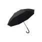 8-Rib Matte Semi-Transparent Straight Shaft Umbrella-Black Handle