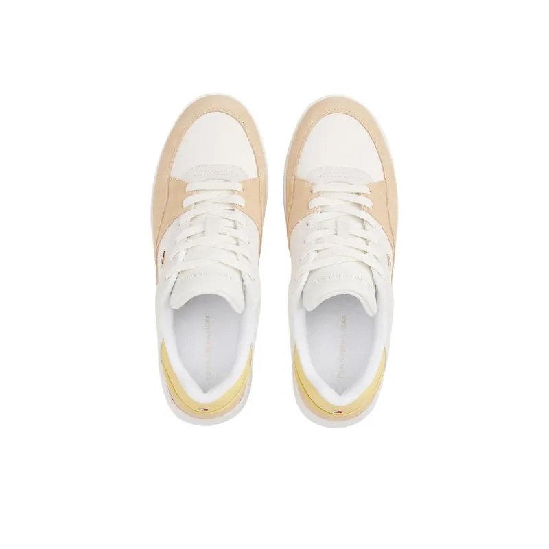 Tommy Hilfiger Trainers Low Top Skateboard Shoes Women's White-3