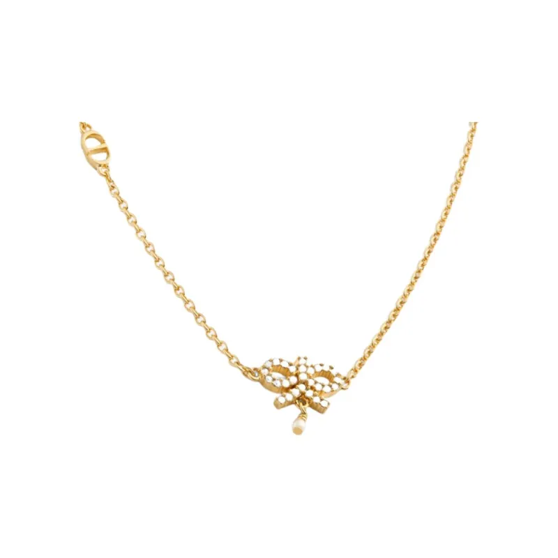 DIOR Gold Plated Necklaces Women's Gold-0
