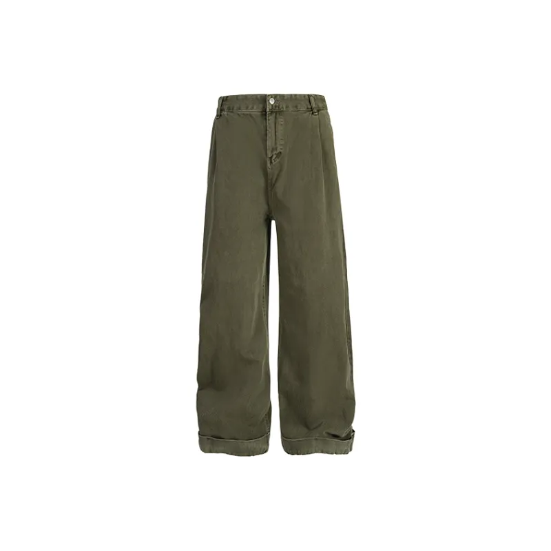 Columtomy Casual Pants Unisex Army Green-0